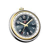 Chopard Silver-toned & yellow-toned metal Classic Racing table clock front view