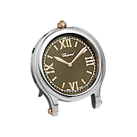 Chopard silver-toned & rose gold-toned metal HAPPY SPORT TABLE CLOCK front view