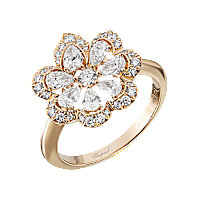 Chopard diamond Ring Precious Lace Mini-Frou-Frou @828347-5010 3/4 view