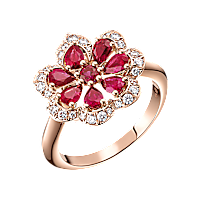 Chopard diamond Ring Precious Lace Mini-Frou-Frou @828347-5039 3/4 view