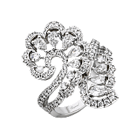 Chopard diamond Ring Precious Lace Vague @828349-1010 3/4 view