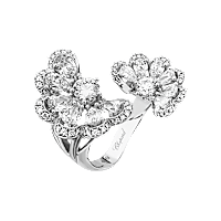 Chopard - ダイヤモンド リング プレシャス レース ニュアージュ @828351-1010 3/4ビュー