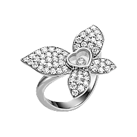 Chopard diamond Ring Happy Butterfly X Mariah Carey @828536-1010 3/4 view
