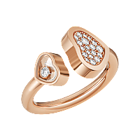 Chopard - 다이아몬드 링 해피 하트 @829482-5900 3/4 뷰