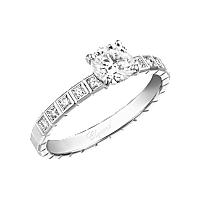 Chopard Anello Diamanti  Ice Cube @829766-9000 vista a tre quarti