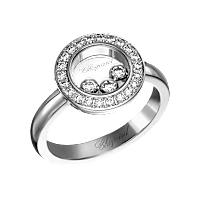 Chopard - Bague Diamant Happy Diamonds Icons @82A018-1200 Vue 3/4
