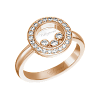 Chopard - Bague Diamant Happy Diamonds Icons @82A018-5200 Vue 3/4