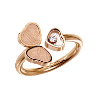 Chopard - 钻石 戒指 Happy Hearts Wings @82A083-5700 3/4视图