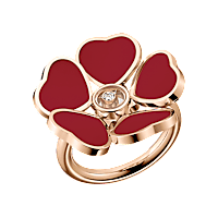 Chopard - Diamant Ring Happy Hearts Flowers @82A085-5800 3/4-Ansicht
