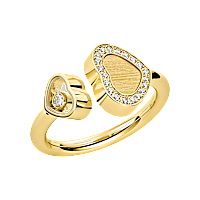 Chopard  Ring Happy Hearts Golden Hearts @82A107-0900 3/4 view