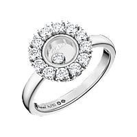 Chopard - Anello Diamanti Happy Diamonds Icons Joaillerie @82A609-1000 Vista 3/4