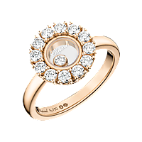 Chopard - Anello Diamanti Happy Diamonds Icons Joaillerie @82A609-5000 Vista 3/4