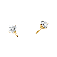 Chopard - 钻石 耳环 Chopard For Ever 一对耳环 @839080-0000 正面及3/4视图