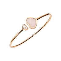 Chopard - Bracelet Diamant Happy Hearts @857482-5620 Vue boucl&eacute;e avec la boucle