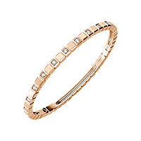 Chopard - Diamond Bracelet Ice Cube @858350-5004 fastened in a loop with the buckle view