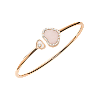 Chopard - Diamond Bracelet Happy Hearts @85A074-5620 fastened in a loop with the buckle view