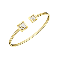 Chopard - ダイヤモンド ブレスレット ハッピーダイヤモンド アイコン @85A114-0000 バックルで留めたループビュー
