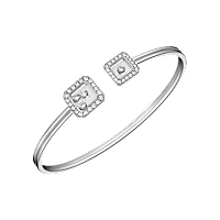 Chopard - ダイヤモンド ブレスレット ハッピーダイヤモンド アイコン @85A114-1200 バックルで留めたループビュー