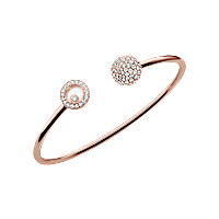 Chopard - Bracelet Diamant Happy Diamonds Planet @85A619-5900 Vue boucl&eacute;e avec la boucle