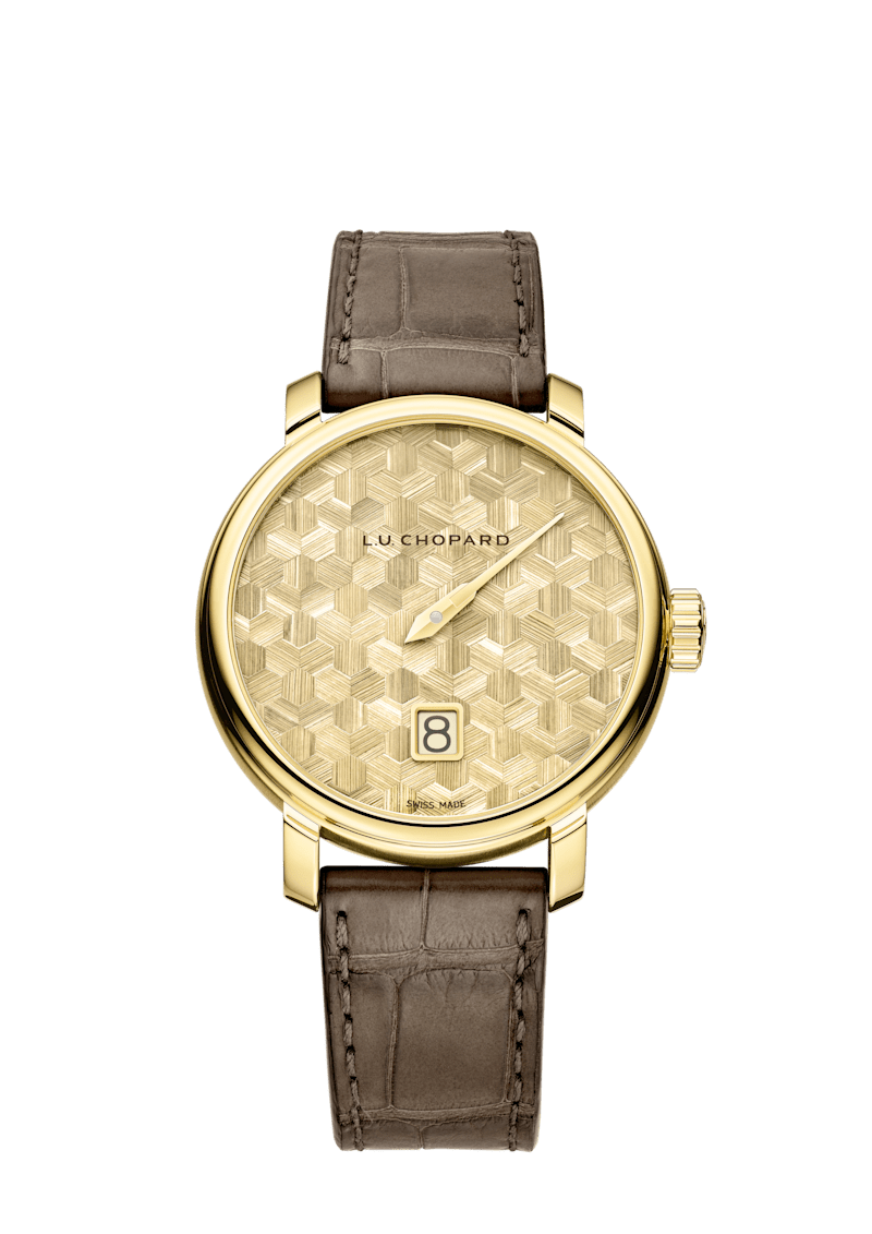 L.U.C Quattro Spirit 25 Straw Marquetry Edition, 18-carat ethical yellow gold — 161977-0003