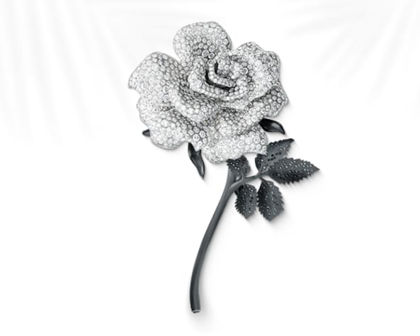 Red Carpet High Jewelry collection diamond rose brooch