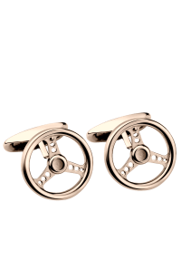 Racing steering wheel cufflinks