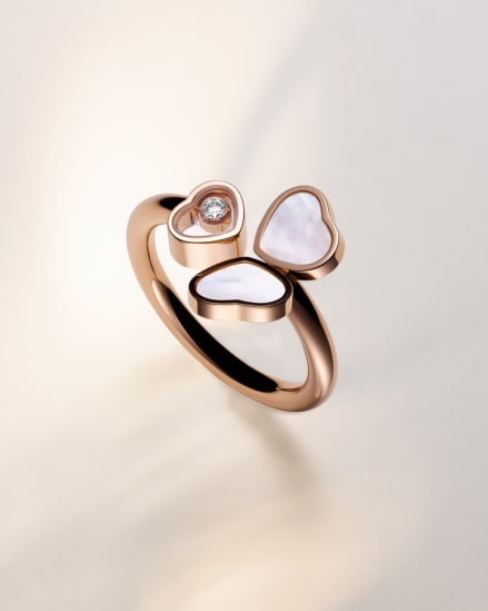 rose gold and diamond heart 