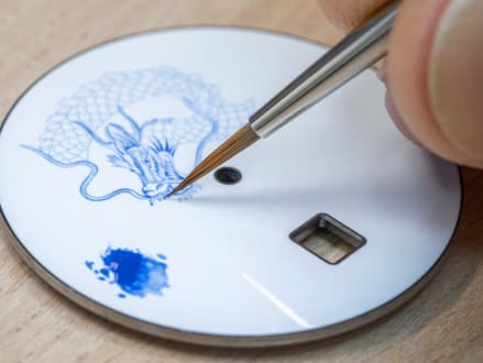 Creating a luxury watch dial featuring enameling