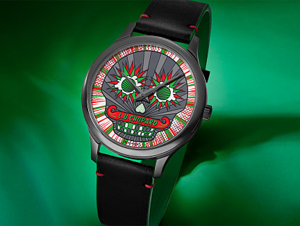 The colourful L.U.C Skull One Calavera Pop Art luxury watch