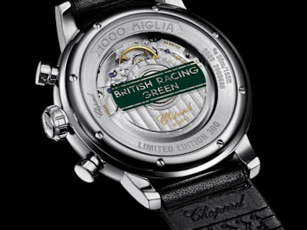 Back view Mille Miglia Classic Chronograph Green Racing BRG