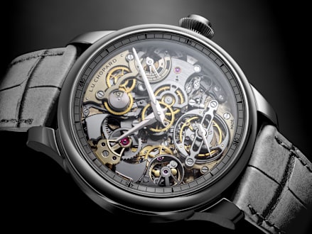 close view of L.U.C Grand Strike luxury watch