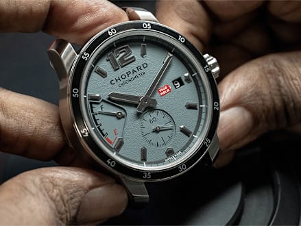 rotes Zifferblatt des Mille Miglia Chronographen