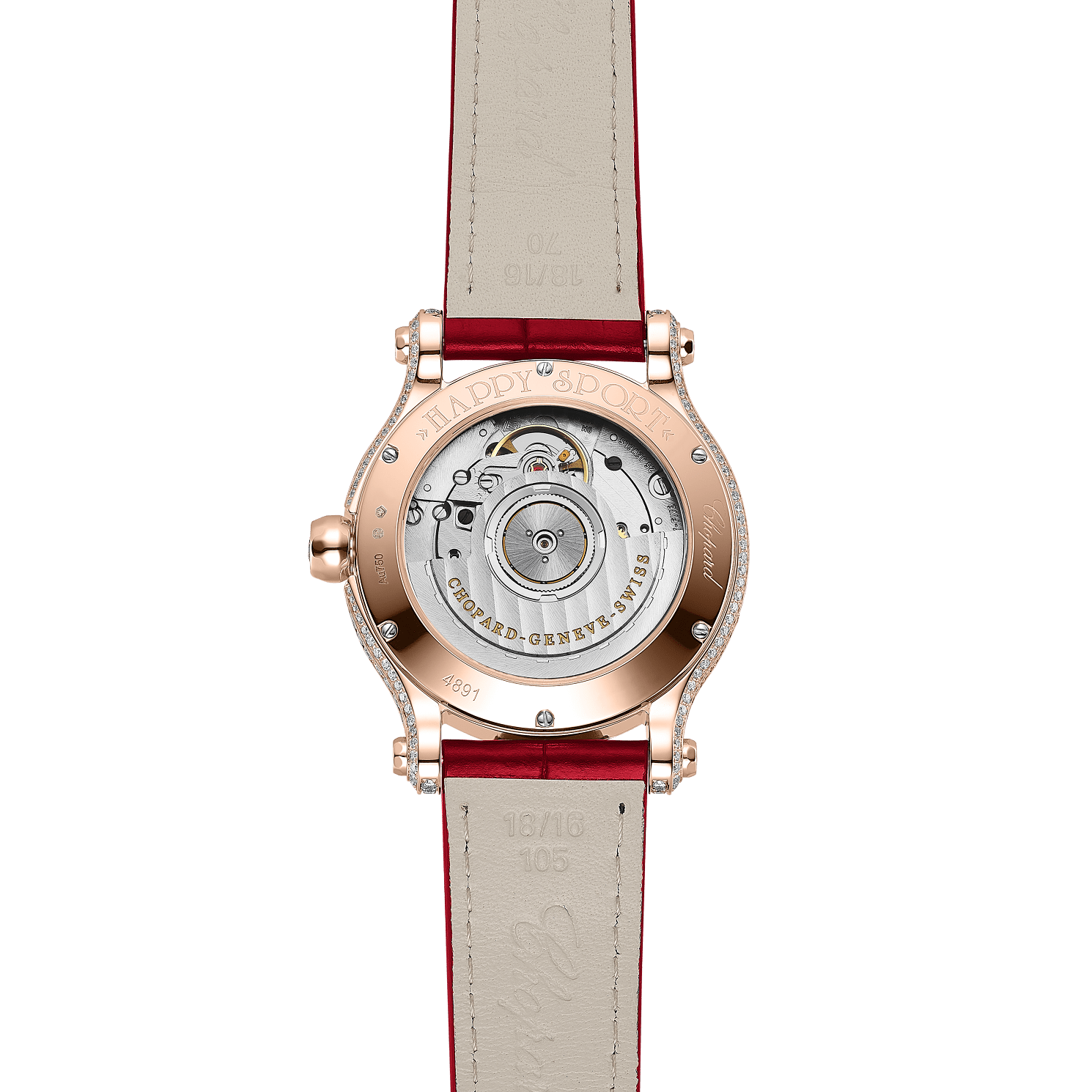 Chopard Happy Sport Women diamond watch BACK