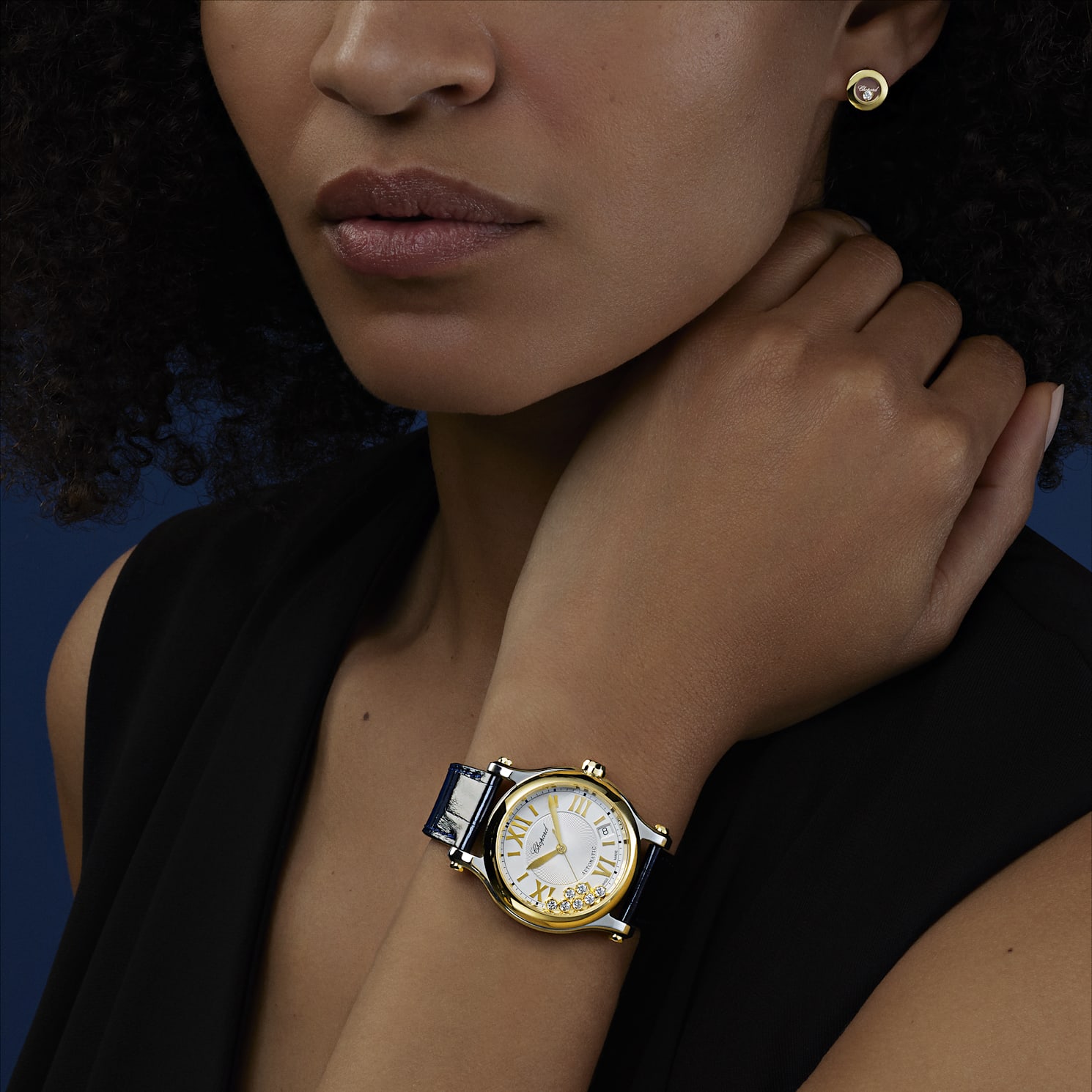 Chopard Happy Sport Women diamond watch front view