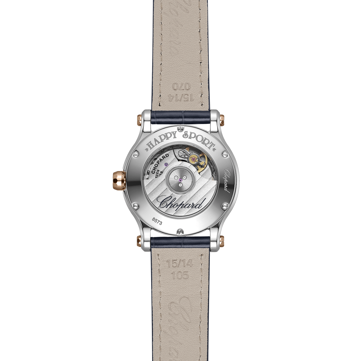 Chopard ショパール 時計 ハッピースポーツムーンスター 27/8256-42 ホワイト文字盤 YG/SS レディース【200】