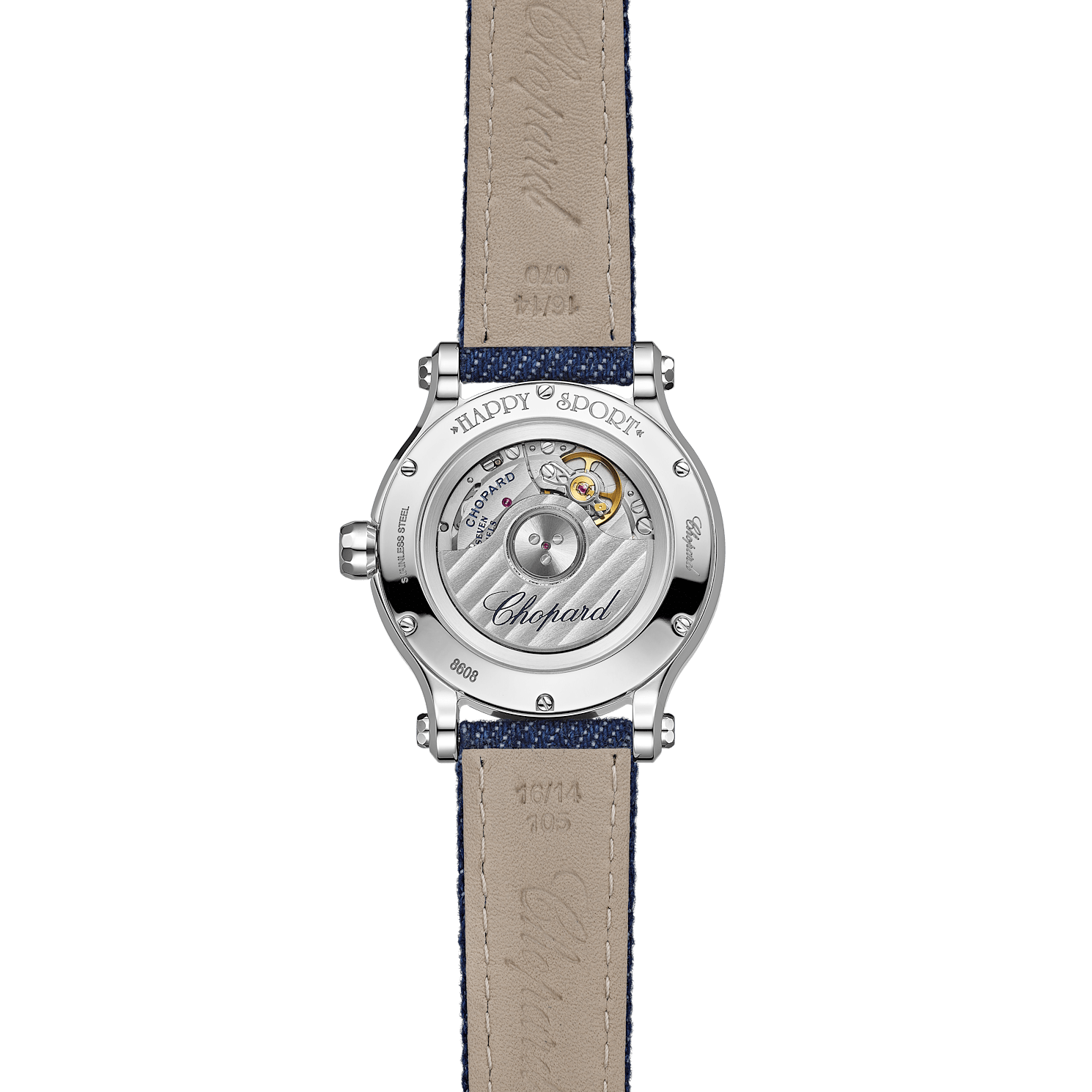 Chopard هابي سبورت للنساء - ساعة  عرض خلفي