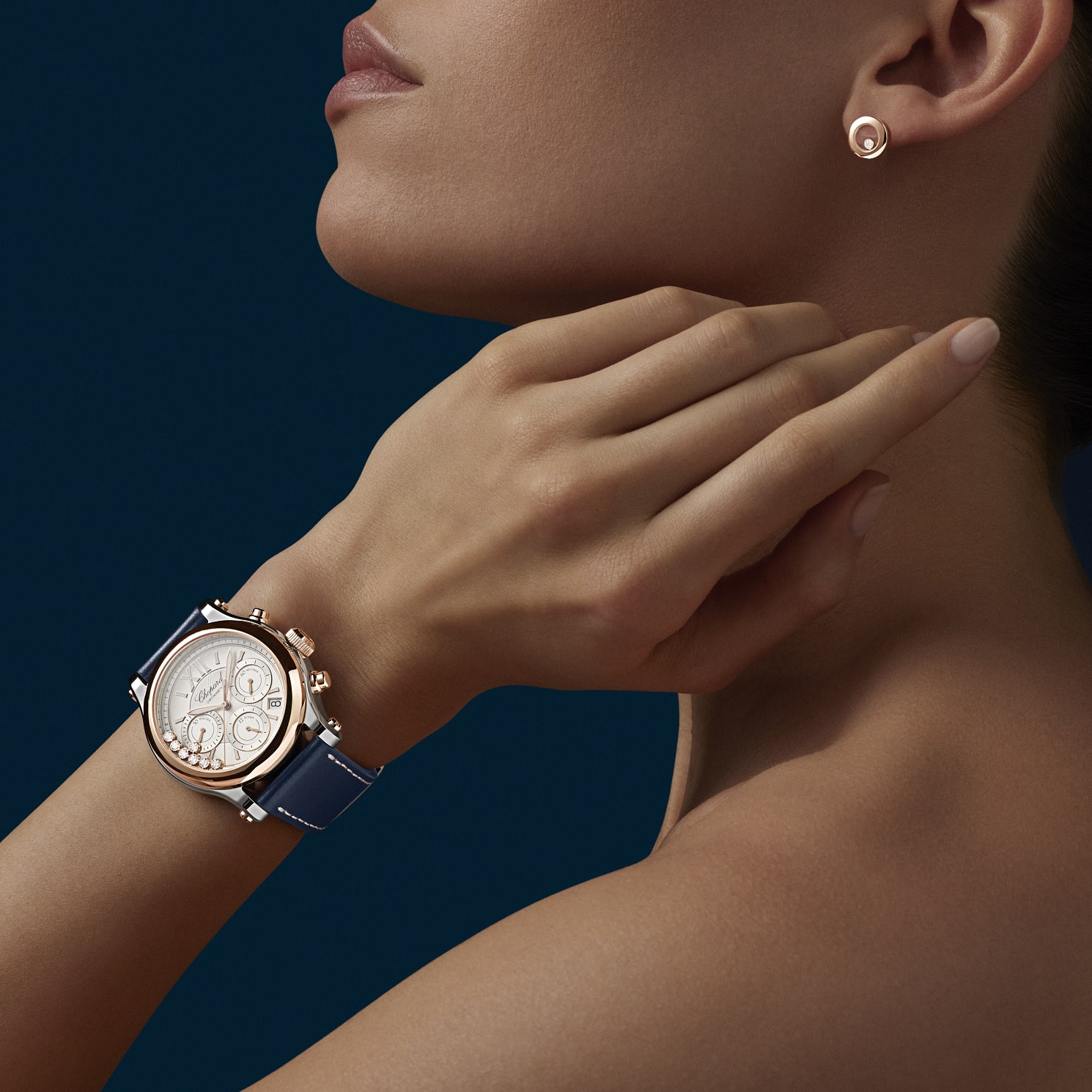 Chopard Happy Sport Women diamond watch FRONT