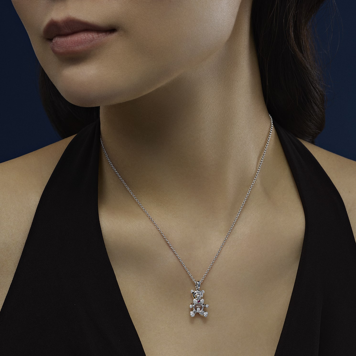 Chopard pendentif diamant  Happy Diamonds Teddybear 79A188-1201 vue 3/4