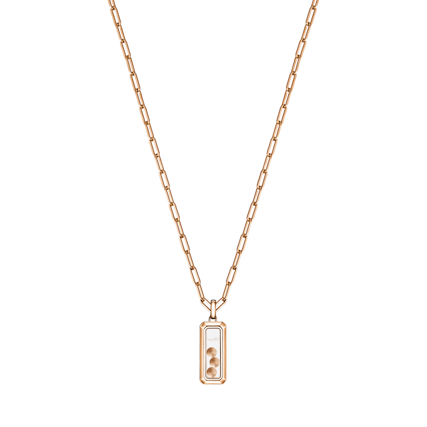 IngrandisciChopard - Ciondolo Diamanti Happy Diamonds Icons 79A201-5001    Vista posteriore chiusa e curva