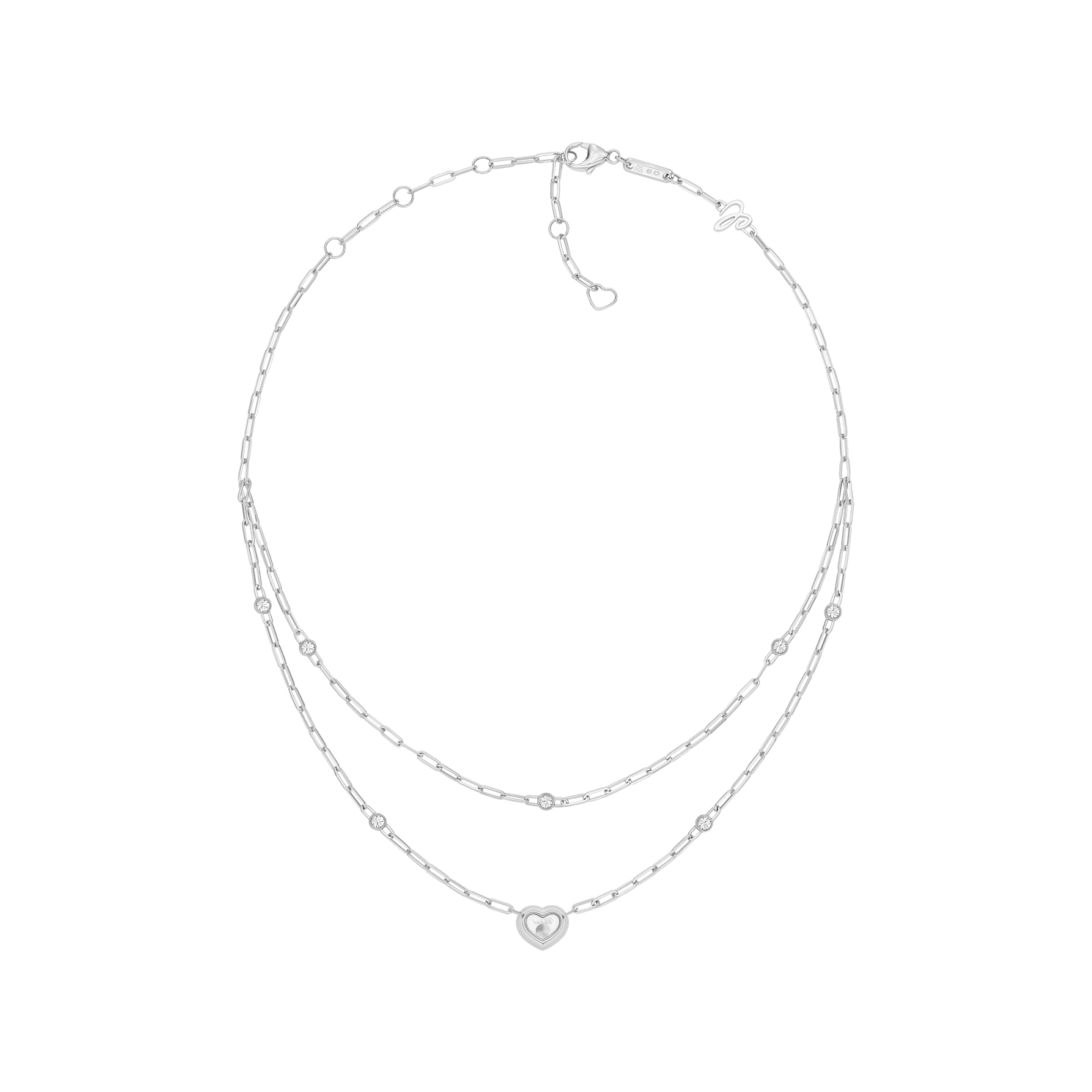 Chopard Diamond necklace Happy Diamonds Icons 81A054-1221 side view