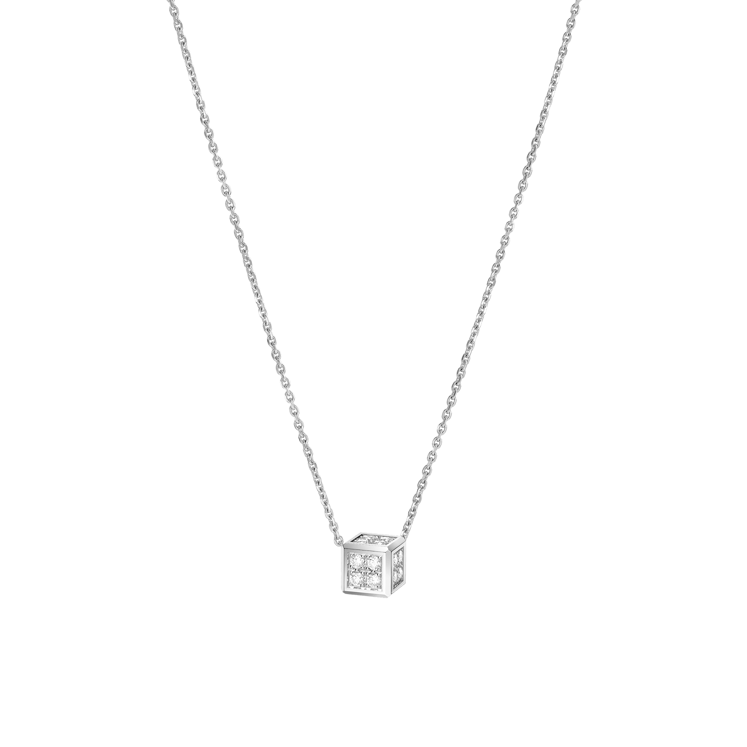 Chopard - Collier Diamant Ice Cube Be Cube 81A661-1001  Vue 3/4