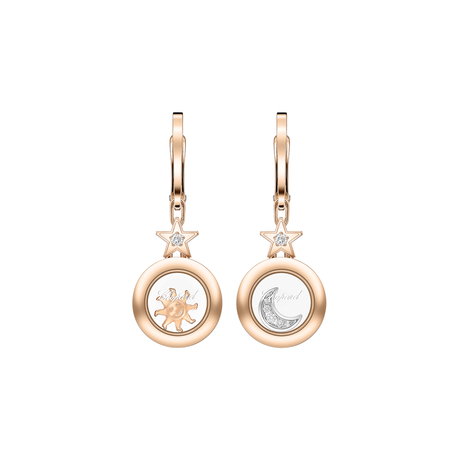 شوبارد أقراط ألماس  هابي دايموندز آيكونز 839434-5201 منظور جانبي