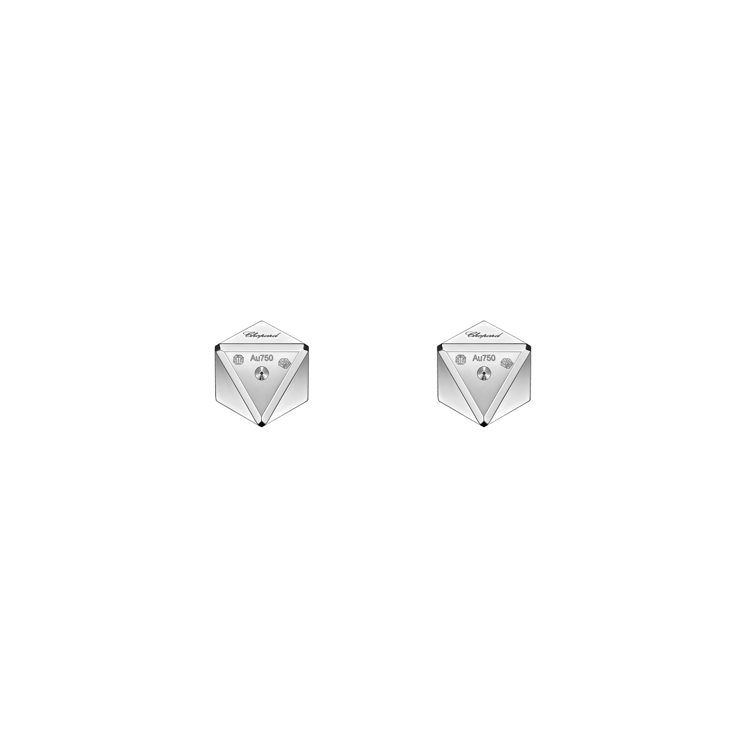 Chopard - Boucles d'oreilles Diamant Ice Cube Be Cube 83A661-1001    Vue arri&egrave;re
