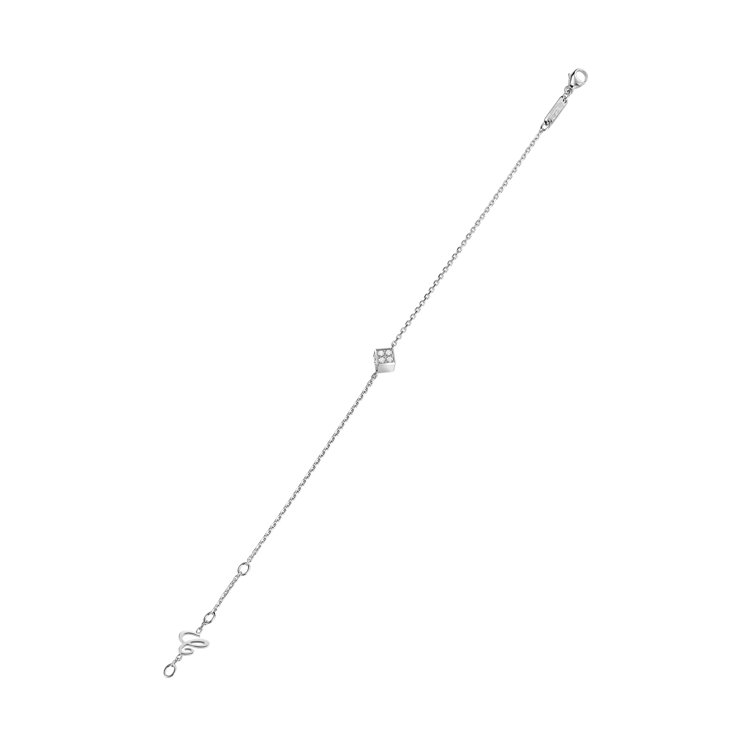 Chopard - سوار ألماس آيس كيوب بي كيوب 85A661-1001   عرض خلفي مسطح ومفتوح