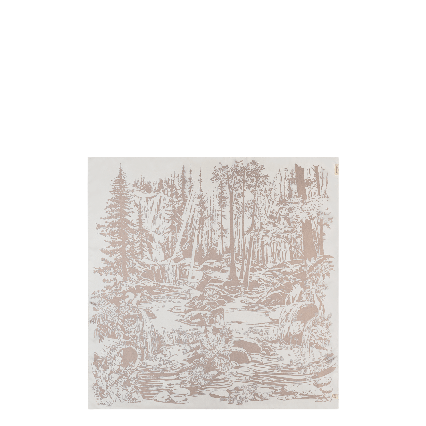 Enlarge Blue & beige - 90 * 90 cm - Double face Scarve  Knotted view