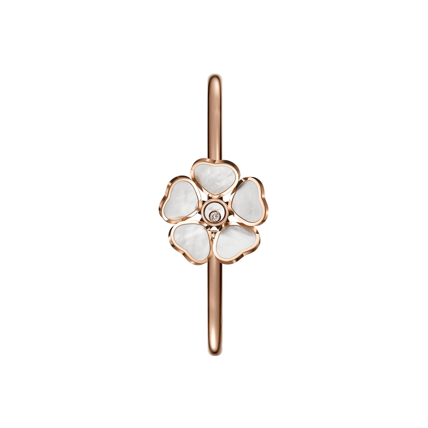 Enlarge Chopard - Bracelet Happy Hearts Flowers @85A085-5300      side view