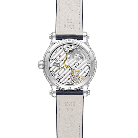 放大 {0}Chopard Happy Sport腕表 女士 钻石 腕表  背面视图