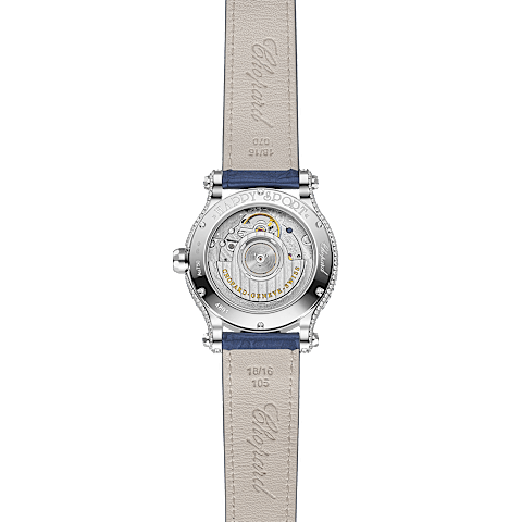 放大 {0}Chopard Happy Sport腕表 女士 钻石 腕表  背面视图