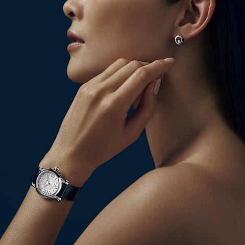 확대Chopard 해피 스포츠 여성 - 다이아몬드 시계      착용 뷰