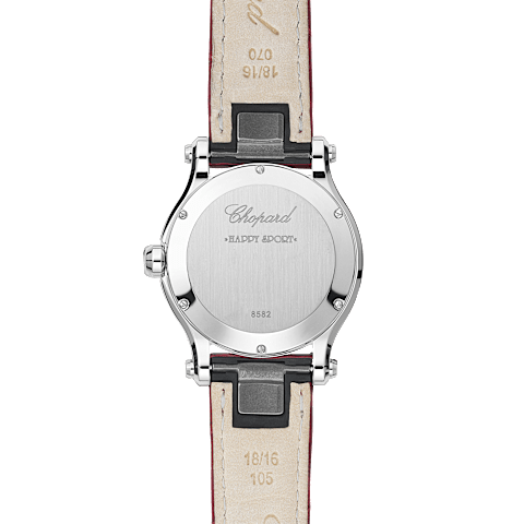 放大 {0}Chopard Happy Sport腕表 女士 钻石 腕表  背面视图